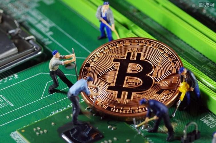 A close-up view of a powerful mining rig in action, showcasing the hardware essential for profitable Bitcoin extraction