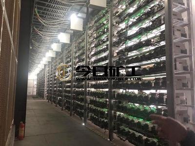 An expansive mining farm illustrating the revenue dynamics of hosted operations