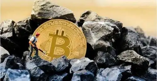 Vast cryptocurrency mining farm with rows of mining machines operating in unison