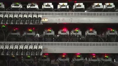 Professional mining farm hosting multiple Dogecoin miners