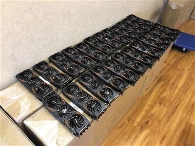 Advanced Bitcoin mining rig generating high hash power